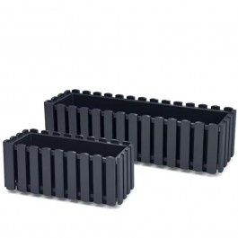Ζαρντινιέρα Πλαστική Boardee Fencycase 360997 38x18x17cm Anthracite ANTHRACITE