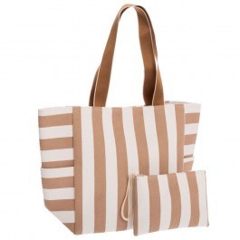 Τσάντα Θαλάσσης 93137 Με Πορτοφολάκι 50x18x34cm & 23x16cm BEIGE
