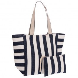 Τσάντα Θαλάσσης 93138 Με Πορτοφολάκι 50x18x34cm & 23Χ16cm BLUE