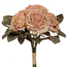 Decorative Bouquet Rose x6 90468 30cm Pink-Beige PINK-BEIGE