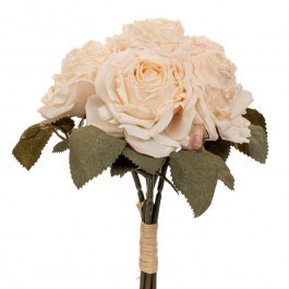 Decorative Bouquet Rose x6 90470 30cm White-Pink WHITE-PINK