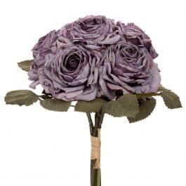 Decorative Bouquet Rose x6 90472 30cm Purple PURPLE