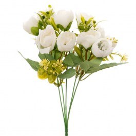 Decorative Bouquet Peony 90190 30cm White WHITE