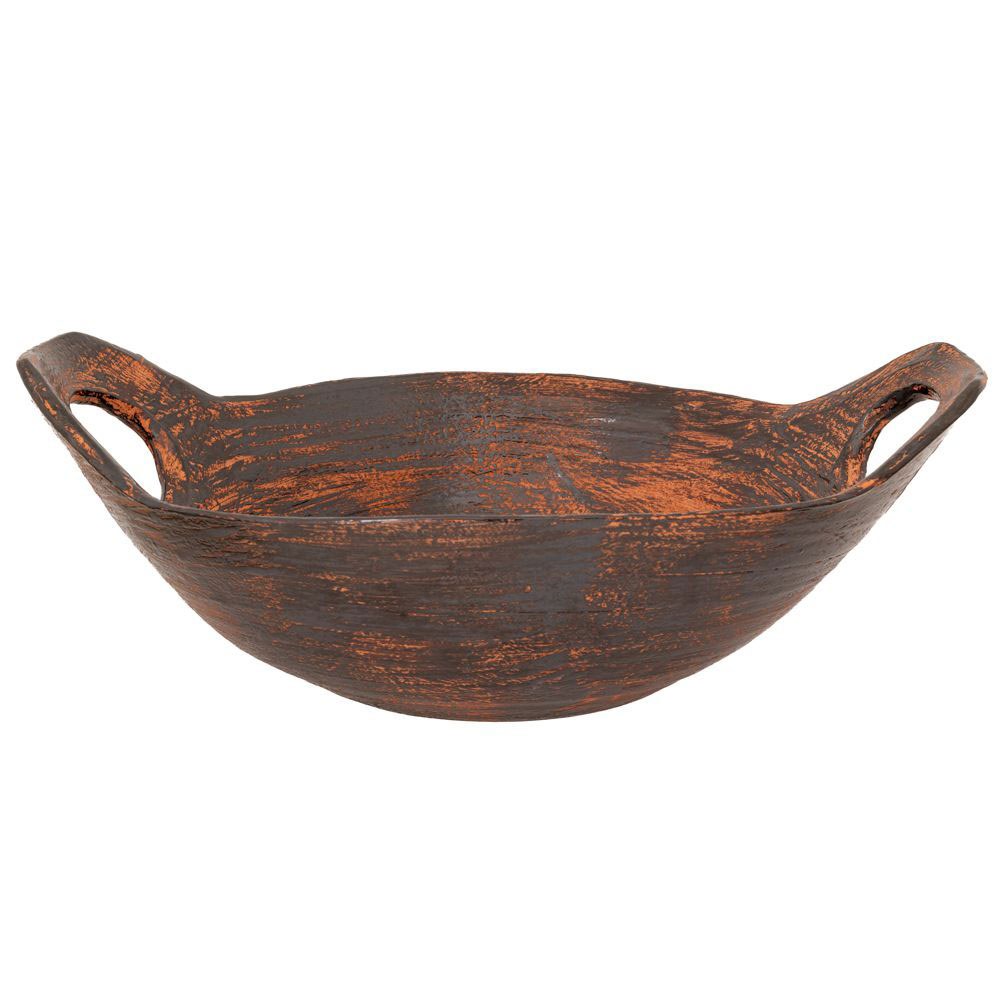 Διακοσμητική Πιατέλα Κεραμική 92123 47,5x43x20cm Vintage Brown