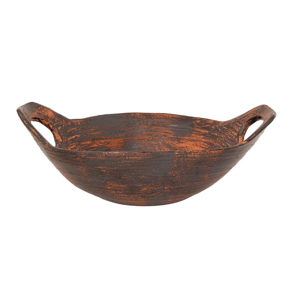Διακοσμητική Πιατέλα Κεραμική 92124 37,5x34x15cm Vintage Brown