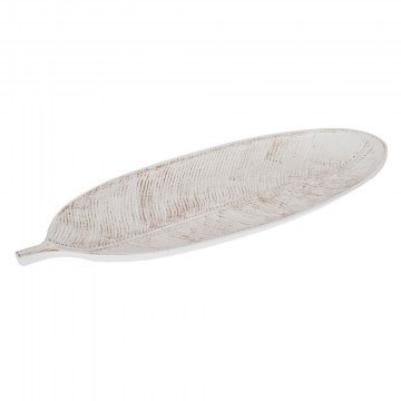 Decorativeς Tray Leaf 92777 41x15x3cm White