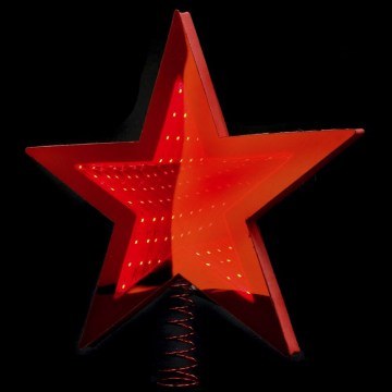 Κορυφή Χριστουγεννιάτικου Δέντρου 3D Led Αστέρι 67325 20cm Red