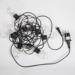 Φωτιστικό Οροφής - Γιρλάντα Allegra LUMGALLOCNNW 800cm 10xE27 35Lm 220V 2700K Black New Garden BLACK