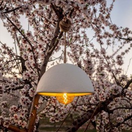 Φωτιστικό Οροφής Επαναφορτιζόμενο Luna LUMLNA040BXWLNW Φ38,6x22cm LED 200Lm 3000K White New Garden WHITE