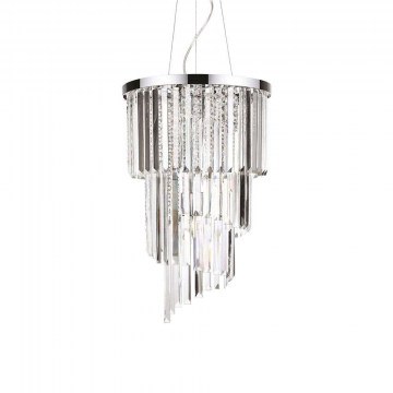 Ceiling Lamp Carlton 117737 40x68/277cm 8xE14 40W Chrome Ideal Lux