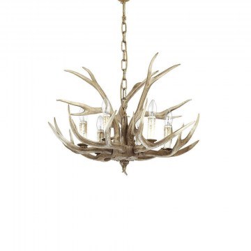 Φωτιστικό Οροφής Chalet 115498 67x65/130cm 6xE14 40W Brown Ideal Lux