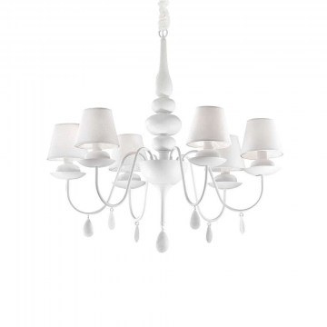 Ceiling Lamp-Chandelier Blanche 035581 78x80/186cm 6xE14 40W White Ideal Lux