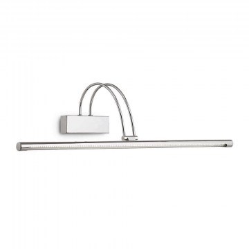Φωτιστικό Τοίχου Bow 007021 76x18x23cm Led 8W 3000K Chrome Ideal Lux