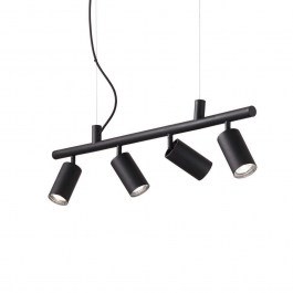 Σποτ Ράγας Dynamite 231341 76x16,5/225x5,5cm 4xGU10 28W Black Ideal Lux BLACK