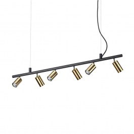 Ceiling Lamp-Rail Dynamite 244648 115,5x16,5/225x5,5cm 6xGU10 28W Gold-Black Ideal Lux GOLD-BLACK