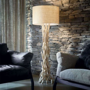 Φωτιστικό Δαπέδου Driftwood 148939 55x157,5cm 1xE27 60W Natural Ideal Lux