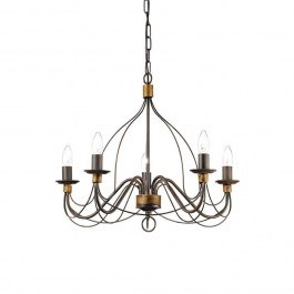 Φωτιστικό Οροφής Corte 057187 64x75/105cm 5xE14 40W Bronze Ideal Lux BRONZE