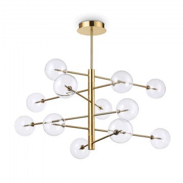 Ceiling Lamp Equinoxe 200125 124x90,5cm 2W Gold Ideal Lux
