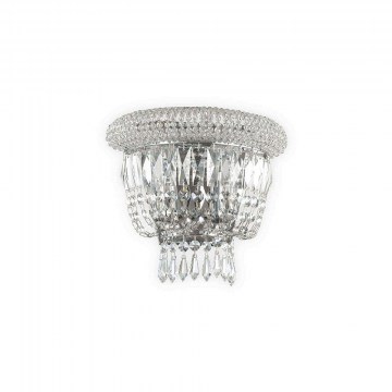 Φωτιστικό Τοίχου-Απλίκα Dubai 207155 25x23x15cm 2xE14 40W Chrome Ideal Lux