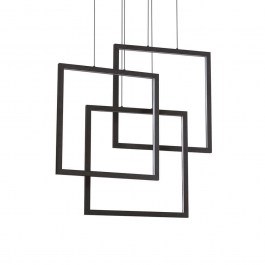 Φωτιστικό Οροφής Frame Quadrato 269375 73x85/145x18cm LED 80W 3000K Black Ideal Lux BLACK