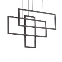 Φωτιστικό Οροφής Frame Rettangolo 269382 103x80/120x18cm LED 93W 3000K Black Ideal Lux BLACK