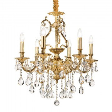 Ceiling Lamp-Chandelier Gioconda 060507 62x93/118cm 6xE14 40W Gold Ideal Lux
