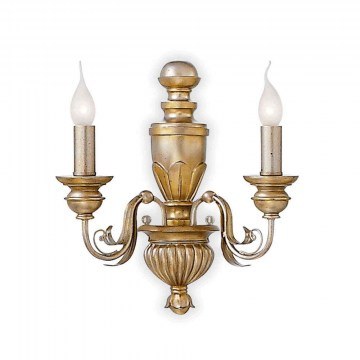 Wall Lamp Firenze 020846 33x38x17cm 2xE14 40W Gold Ideal Lux