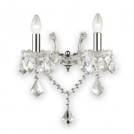 Φωτιστικό Τοίχου-Απλίκα Florian 035642 33x32x21cm 2xE14 40W Chrome Ideal Lux CHROME