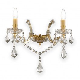 Φωτιστικό Τοίχου-Απλίκα Florian 035659 33x32x21cm 2xE14 40W Gold Ideal Lux GOLD