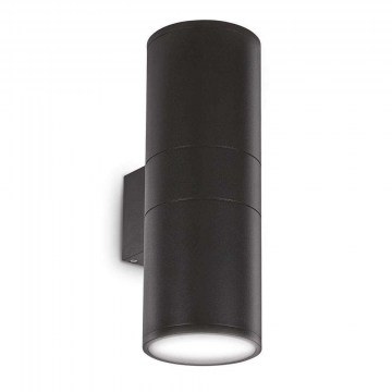 Wall Lamp Gun 092317 11x31x15cm 2xE27 60W IP54 Black Ideal Lux