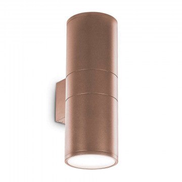 Φωτιστικό Τοίχου-Απλίκα Gun 163611 11x31x15cm 2xE27 60W IP54 Coffee Ideal Lux