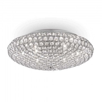 Φωτιστικό Οροφής-Πλαφονιέρα King 073255 53,5x19cm 9xG9 40W Chrome Ideal Lux