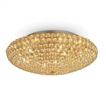 Φωτιστικό Οροφής-Πλαφονιέρα King 073262 53,5x19cm 9xG9 40W Gold Ideal Lux