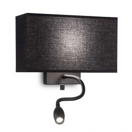 Wall Lamp Hotel 215709 32x22,5x11cm E27/LED 1.5 (LED)W 3000K Black Ideal Lux BLACK