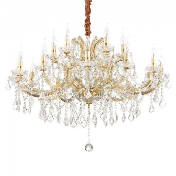 Ceiling Lamp-Chandelier Napoleon 167411 96x83/170cm 18xE14 40W Gold Ideal Lux