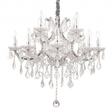 Ceiling Lamp-Chandelier Napoleon 167251 74x83/170cm 12xE14 40W Chrome Ideal Lux