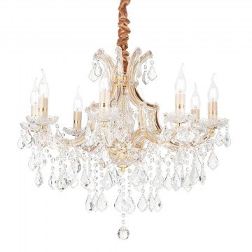 Ceiling Lamp-Chandelier Napoleon 167398 67x84/170cm 8xE14 40W Gold Ideal Lux