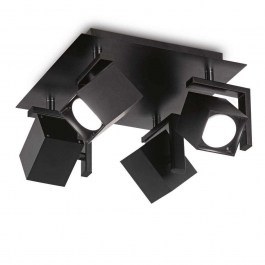 Φωτιστικό Οροφής-Πλαφονιέρα Mouse 156712 29x14x29cm 4xGU10 50W Black Ideal Lux BLACK