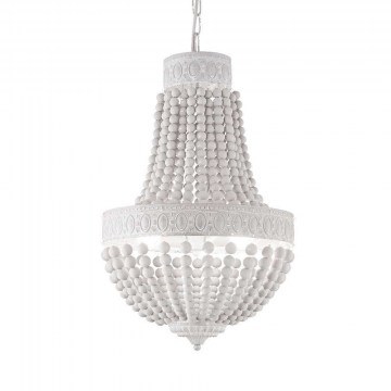 Φωτιστικό Οροφής Monet 162737 40x82/150cm 5xE14 40W White Ideal Lux
