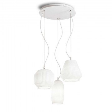Ceiling Lamp Origami 198095 40x37/122,5cm 3xE27 60W White Ideal Lux