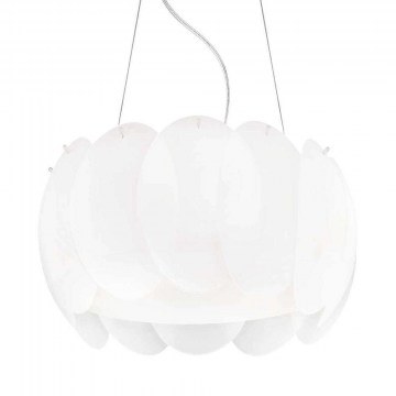 Ceiling Lamp Ovalino 074139 44x28/120cm 5xE27 60W White Ideal Lux