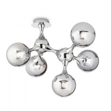 Ceiling Lamp Nodi 200484 55x55x50cm 5xE14 40W Chrome Ideal Lux