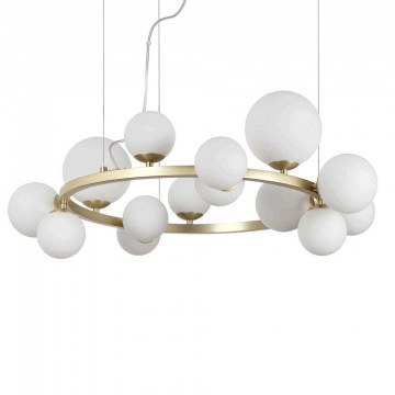 Ceiling Lamp Perlage 283814 D85x230cm 14xG9 15W Gold Ideal Lux