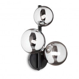 Φωτιστικό Τοίχου-Απλίκα Perlage 271439 24x16x32cm 3xG9 15W 3000K Black Ideal Lux BLACK