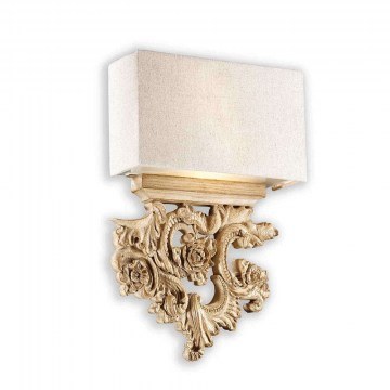 Wall Lamp Peter 075211 30,5x45,5x10cm 2xE14 40W Beige-Gold Ideal Lux