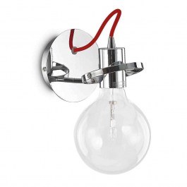 Φωτιστικό Τοίχου-Απλίκα Radio 119427 24x18cm 1xE27 60W 3000K Chrome Ideal Lux CHROME