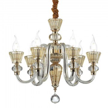 Ceiling Lamp-Chandelier Strauss 140605 50,5x75/190cm 6xE14 40W Gold Ideal Lux