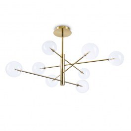 Hanging Ceiling Lamp Equinoxe 275215 130x72cm G4 max 8x2W Brass Ideal Lux BRASS