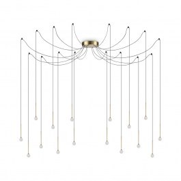 Φωτιστικό Οροφής Κρεμαστό Lucciola 284019 20x543,5cm LED 16W 3000K 1500Lm Brass Ideal Lux BRASS