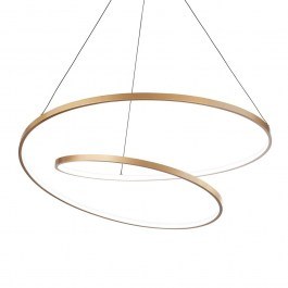 Hanging Ceiling Lamp Oz Dali 304564 60x215cm LED 48W 3000K 5300Lm Brass Ideal Lux BRASS